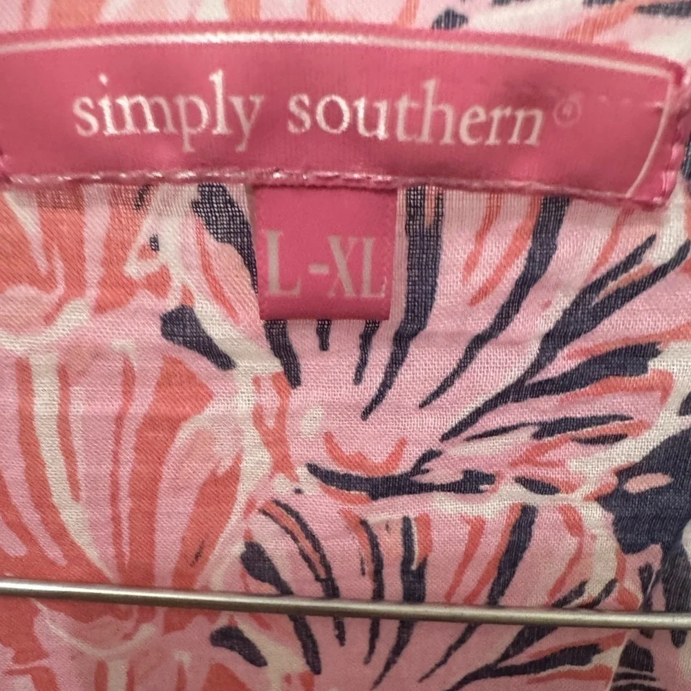 Simply Southern Shell Print Swim Coverup Size L/XL